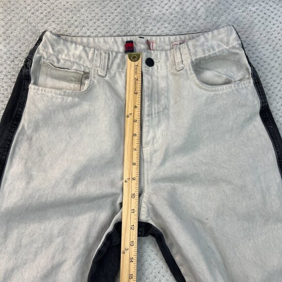 Vintage Guess Womens Jeans 1981 High Waisted Two Tone Black White Y2K Denim READ - Picture 11 of 16